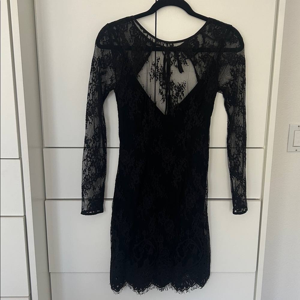 BCBG Black Lace Mini Dress
